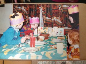Birthday Boy - what lovely jumpers and tablecloth